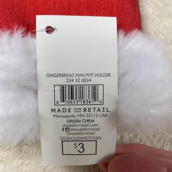 Funny Christmas Pot Holder Stocking and Glasses with Beard, Eyebrows - Picture 3 of 9